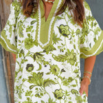 Green Garden Trim Detail Dress - Jessi Jayne Boutique