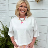 Soft Bloom Embroidered Tee