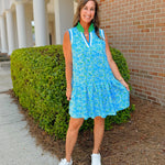 Key Lime Pop Leaf Print Dress - Jessi Jayne Boutique