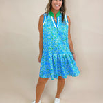 Key Lime Pop Leaf Print Dress - Jessi Jayne Boutique