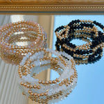 Crystal & Gold Stretch Bracelet Set - Jessi Jayne Boutique
