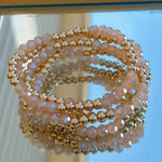 Crystal & Gold Stretch Bracelet Set - Jessi Jayne Boutique