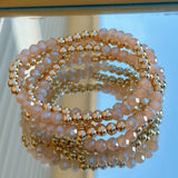 Crystal & Gold Stretch Bracelet Set - Jessi Jayne Boutique