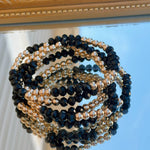 Crystal & Gold Stretch Bracelet Set - Jessi Jayne Boutique