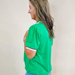 Game Day Prep Ruffle Polo Top - Jessi Jayne Boutique