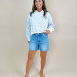Risen Medium Cut to the Chase Denim Shorts - Jessi Jayne Boutique