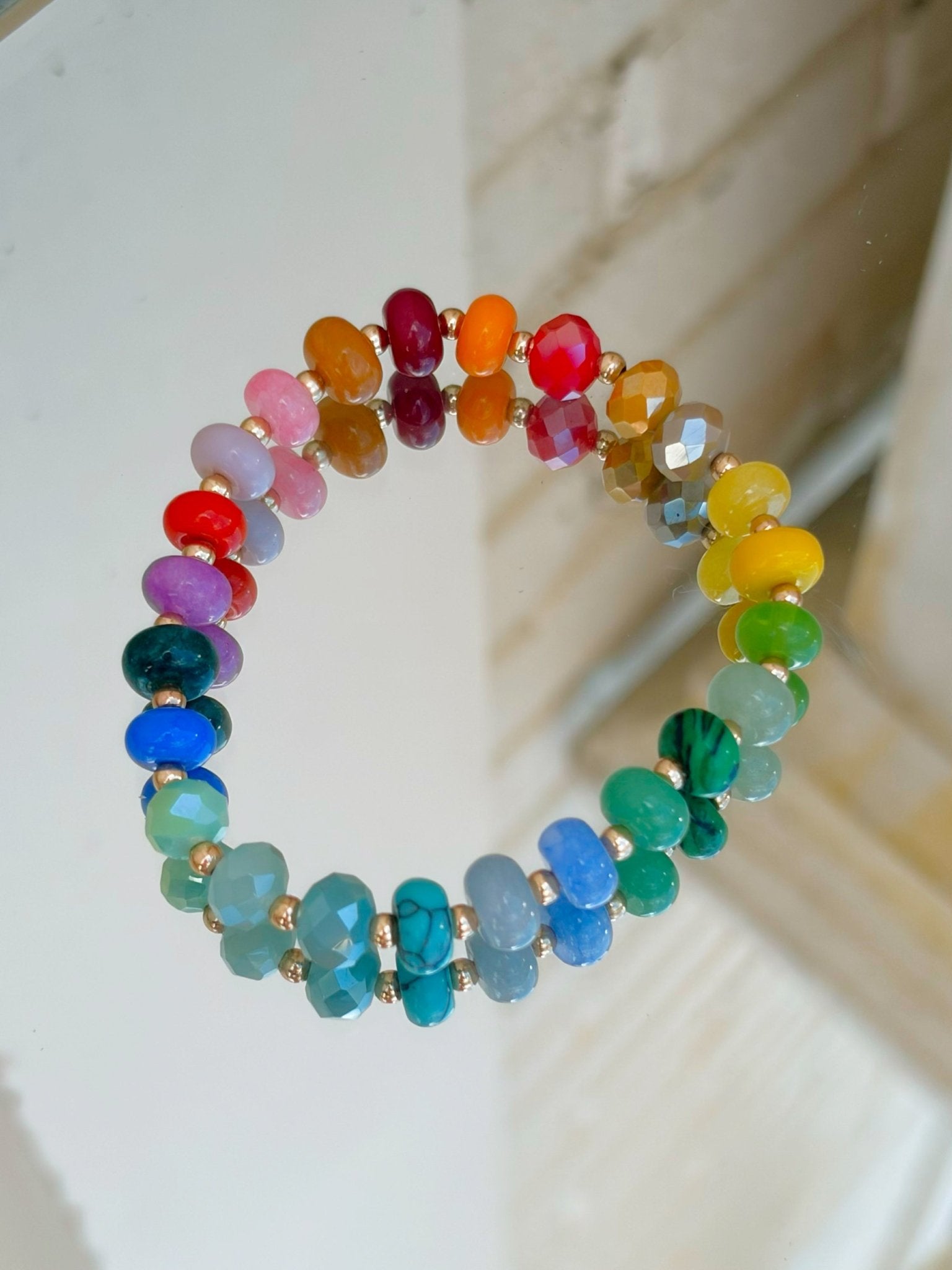 Good Vibes Multicolor Bead Bracelet - Jessi Jayne Boutique