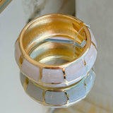 Cream Mosaic Hinged Bangle - Jessi Jayne Boutique