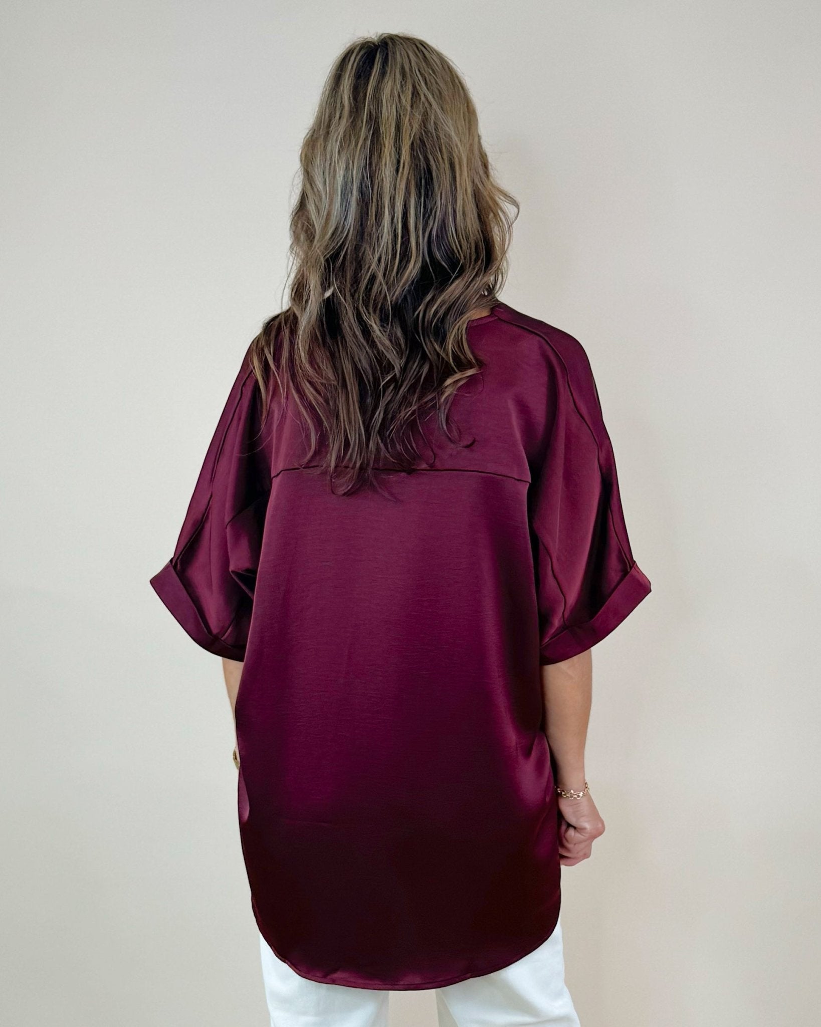 Harvest Hues Luxe Drape V - Neck Top - Jessi Jayne Boutique