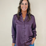 Satin Romance Button - Front Blouse - Jessi Jayne Boutique