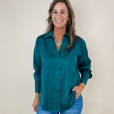 Satin Romance Button - Front Blouse - Jessi Jayne Boutique