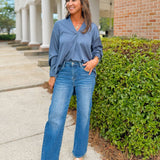 Luxe Flow Satin Blouse - Jessi Jayne Boutique