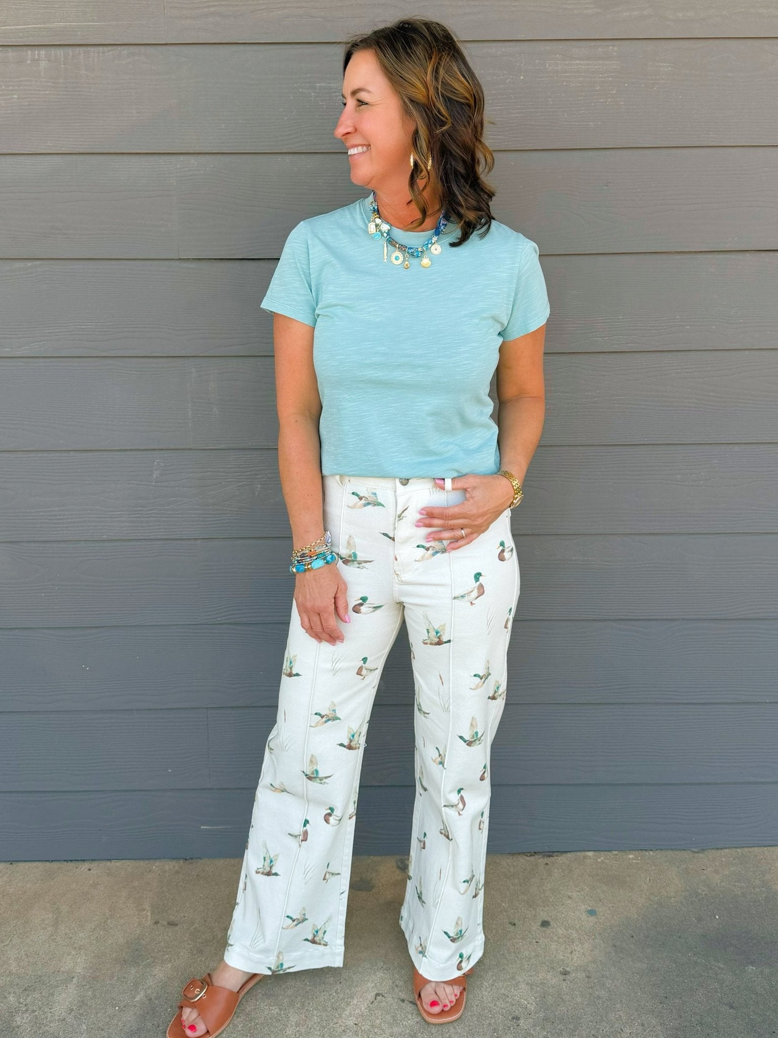 Mallard Moment Wide Leg Jeans - Jessi Jayne Boutique