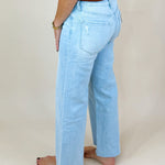 Choose Happy Vervet High Rise Wide Leg Light Wash Jeans - Jessi Jayne Boutique