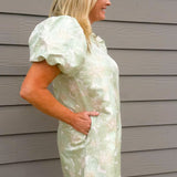 Sage Vienna Floral Jacquard Dress - Jessi Jayne Boutique