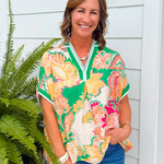 Tropic Pop Print Statement Top - Jessi Jayne Boutique