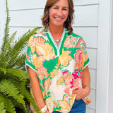 Tropic Pop Print Statement Top - Jessi Jayne Boutique
