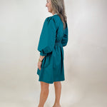 Olive & Ivory Ruffle Trim Poplin Dress - Jessi Jayne Boutique