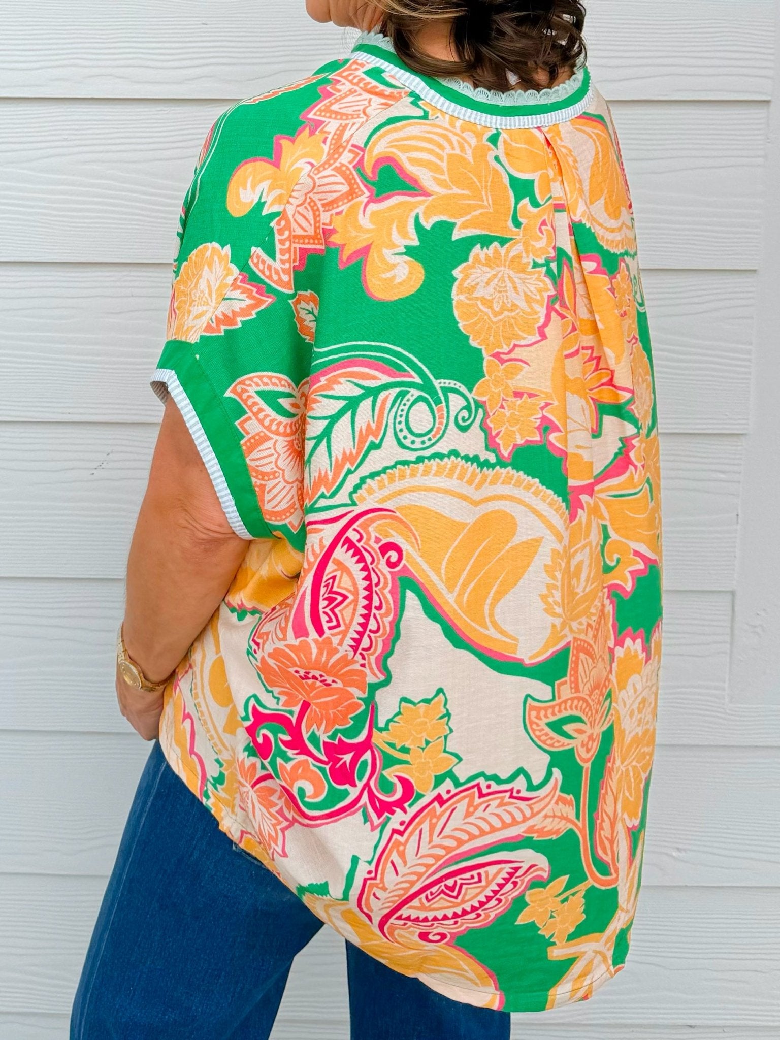 Tropic Pop Print Statement Top - Jessi Jayne Boutique