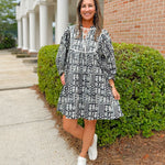 Prairie Story Tie Neck Babydoll Dress - Jessi Jayne Boutique