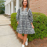 Prairie Story Tie Neck Babydoll Dress - Jessi Jayne Boutique