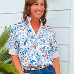 Lavender Garden Contrast Blouse - Jessi Jayne Boutique