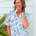 Lavender Garden Contrast Blouse - Jessi Jayne Boutique
