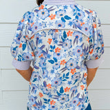 Lavender Garden Contrast Blouse - Jessi Jayne Boutique