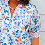 Lavender Garden Contrast Blouse - Jessi Jayne Boutique