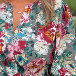 Autumn Bloom Smocked Waist Midi Dress - Jessi Jayne Boutique