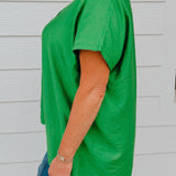 Feel Good Favorite Green Blouse - Jessi Jayne Boutique
