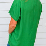 Feel Good Favorite Green Blouse - Jessi Jayne Boutique
