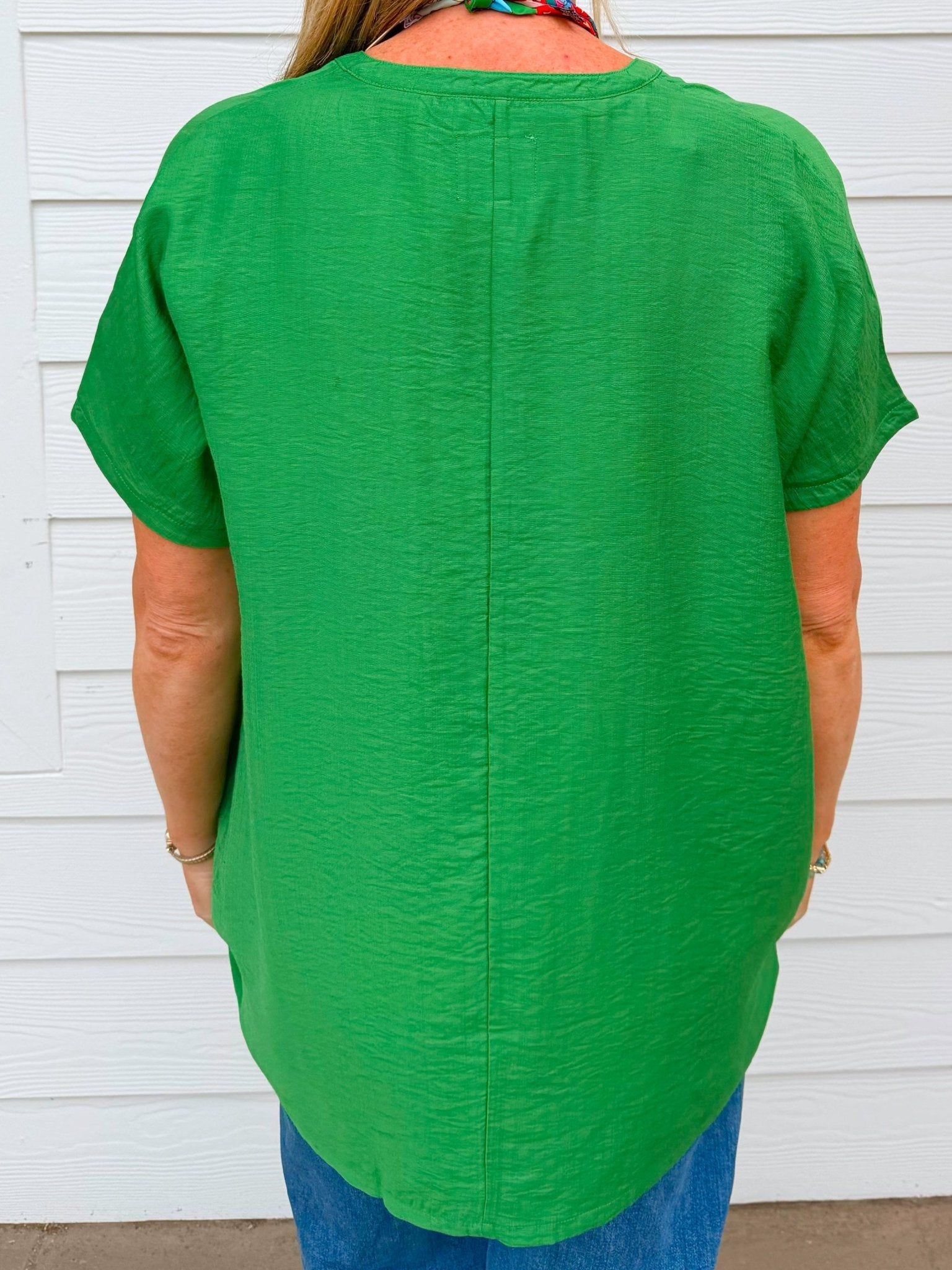 Feel Good Favorite Green Blouse - Jessi Jayne Boutique