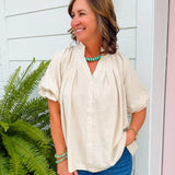 Soft Breeze Linen Top - Jessi Jayne Boutique