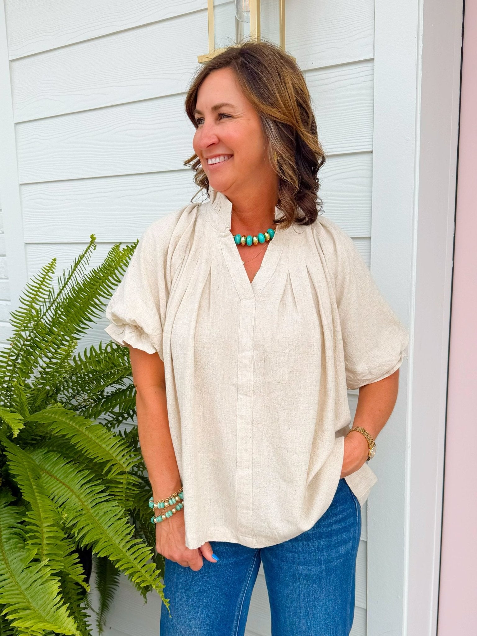 Soft Breeze Linen Top - Jessi Jayne Boutique