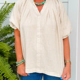 Soft Breeze Linen Top - Jessi Jayne Boutique