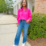 Bold Beginnings Ruffle Neck Long Sleeve Top - Jessi Jayne Boutique