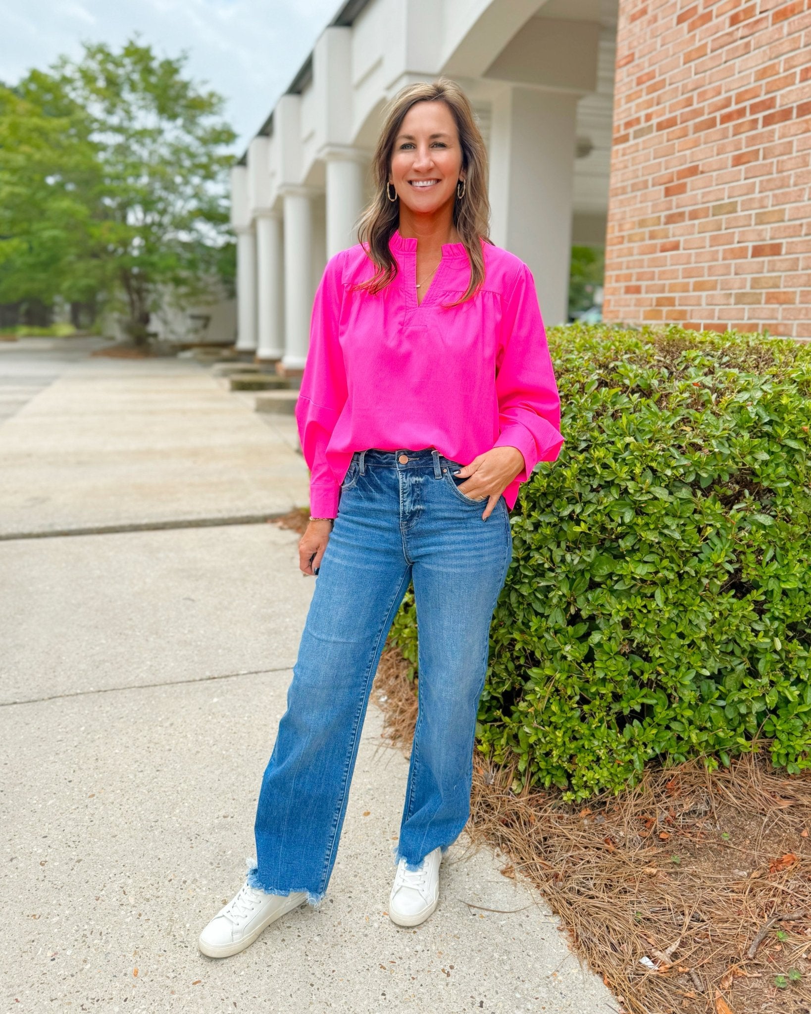 Bold Beginnings Ruffle Neck Long Sleeve Top - Jessi Jayne Boutique