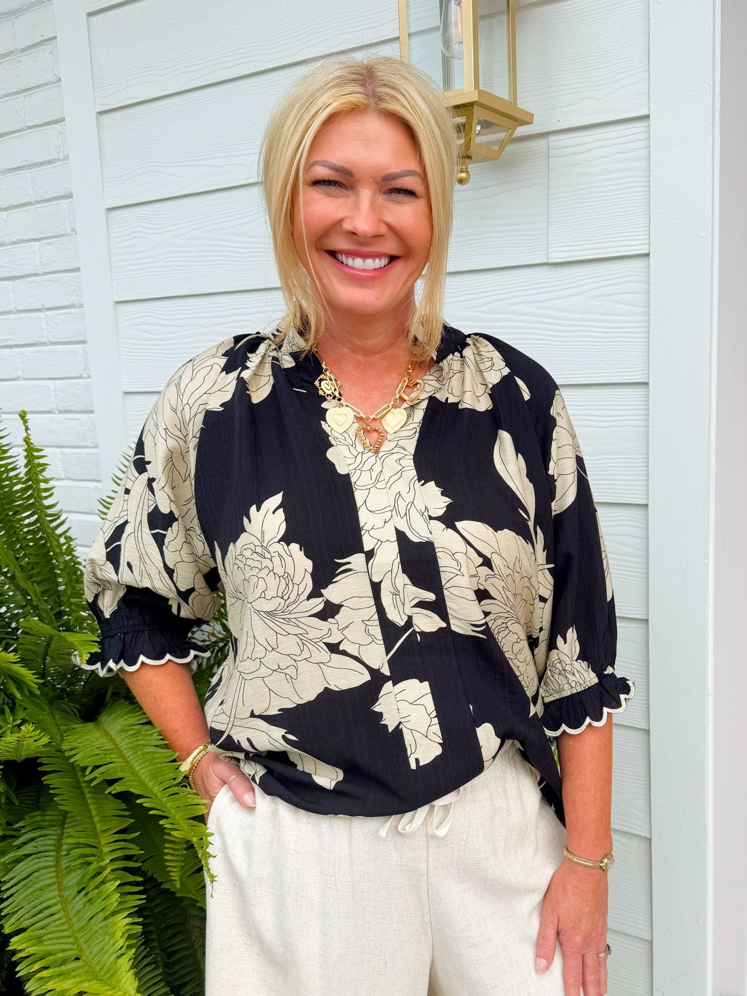 Moonlight Floral Blouse - Jessi Jayne Boutique