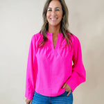 Bold Beginnings Ruffle Neck Long Sleeve Top - Jessi Jayne Boutique