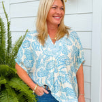 Misty Harbor Print Top - Jessi Jayne Boutique