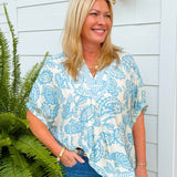 Misty Harbor Print Top - Jessi Jayne Boutique