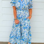 Bloom and Breeze Floral Midi Dress - Jessi Jayne Boutique
