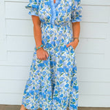 Bloom and Breeze Floral Midi Dress - Jessi Jayne Boutique