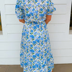 Bloom and Breeze Floral Midi Dress - Jessi Jayne Boutique