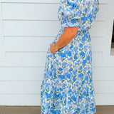 Bloom and Breeze Floral Midi Dress - Jessi Jayne Boutique