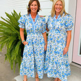 Bloom and Breeze Floral Midi Dress - Jessi Jayne Boutique