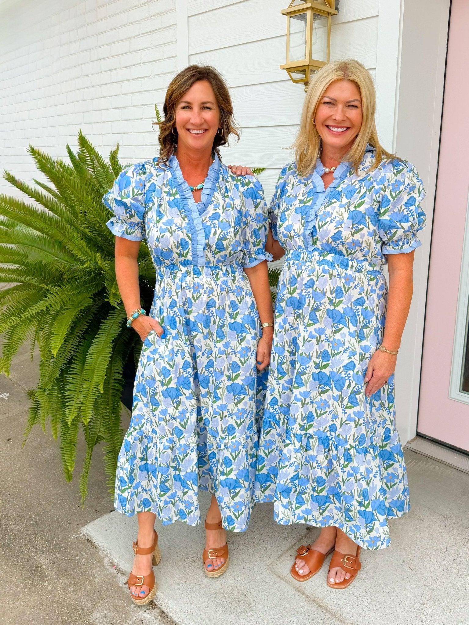 Bloom and Breeze Floral Midi Dress