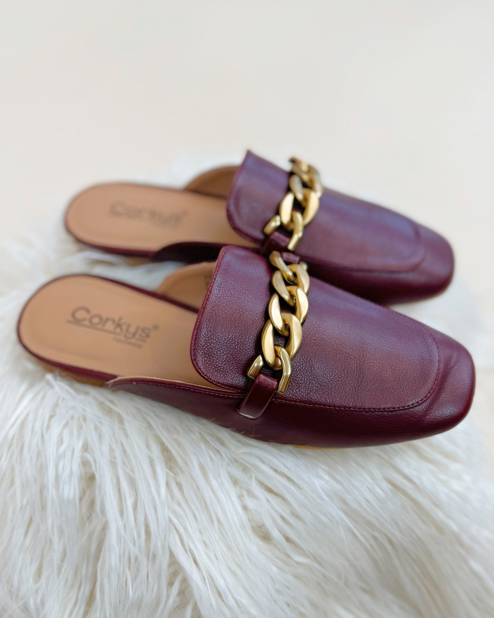Corky Keepsake Burgundy Faux Leather Mules - Jessi Jayne Boutique