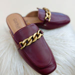 Corky Keepsake Burgundy Faux Leather Mules - Jessi Jayne Boutique